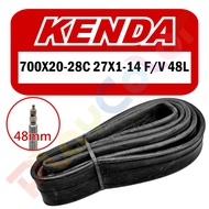 KENDA 700 * 20/28C [F/V 48L] French Nozzle Single Price 23c 25c Jianda Inner Tube 27 * 1-1/4 [K7F48]