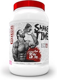 5% Nutrition Rich Piana Shake Time | 24g Animal Based Protein Drink | Grass-Fed Beef, Chicken, Whole