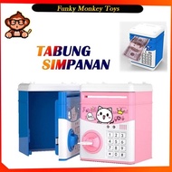 Tabung ATM Saving Box Money Bank Kids Cartoon Electronic Mini ATM Cartoon ATM Cash Saving Box