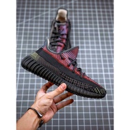 Original Yeezy Boost 350v2 350 V2 "yecheil reflective" black and red stitching full of stars sneakers on sale OI82