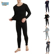 【HEPA】Men Winter Fleece Lined Thermal Long Johns Top Bottom Underwear Pajamas 2Pcs/Set
