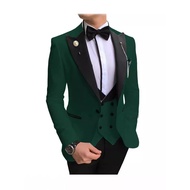 [Premium Suit] US Size Men's Suit Suit Three-Piece Wedding Suit Business Suit Suit (Fidist) AJIM
