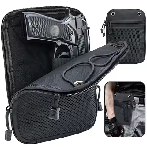 Molle Outdoor Tactical Concealed Gun Holster Pouch EDC Magazine Pouch for Universal Handguns Carry H