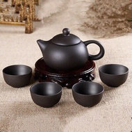 ชุดชากังฟู5ชิ้น [1กาน้ำชา + ชุดถ้วย4ใบ] ชุดชาเซรามิกดินเผาขนาด150มล. กาต้มน้ำสีม่วง Yixing