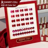 เซ็ทสีเจลลูกแก้วแคทอาย N98 โทนแดง 20สี HEMA &TPO FREE ยาทาเล็บเจล แถมชาร์ต Danny Coll -wenails