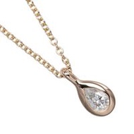 Tiffany & Co. 按碼PAIR ACNE對形項鍊，18K 玫瑰金鑲嵌鑽石，約 2.25 克，女士 [二手]