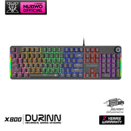 คีย์บอร์ดเกมมิ่ง Nubwo DURINN X800 LED มีให้เลือก 2 สี Blcak/White 2 Switch Blue/Red สินค้ารับประกัน