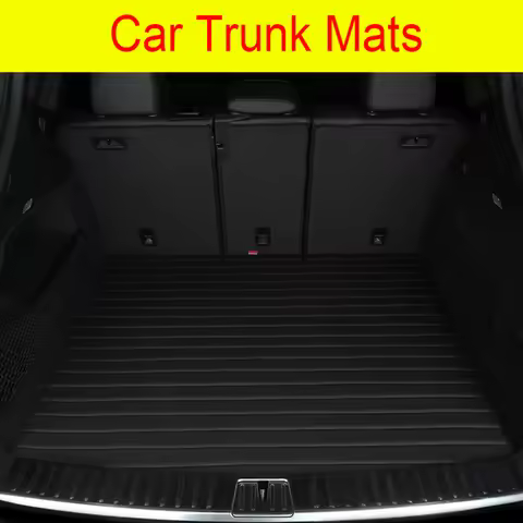 Stripe Style Artificial Leather Car Trunk Mat for Mercedes EQA EQB EQC EQE EQS SUV 2025 Car Accessor