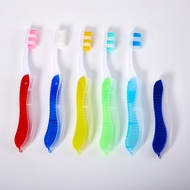 แปรงสีฟันพกพาแบบใช้แล้วทิ้งอุปกรณ์ทำความสะอาดปากฟันขณะเดินทางและตั้งแคมป์
