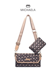 MICHAELA Crossbody Bag with Wallet Set 2 PCS Exquisite Jacquard Embroidery Sling Bag HB5500005 CE