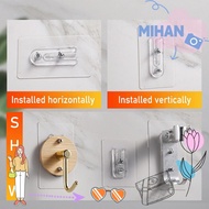 MIHAN Double Hole Screw Sticker, Wall Picture Hanger Variable Distance Traceless Nail, No Punching S