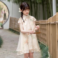 baju cheongsam budak perempuan cheongsam muslimah kids cheongsam kids Girls Dress Summer Dress Cheon