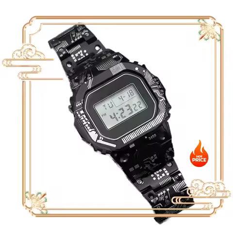 DW5600 Titanium Case Mod Kit For Casioak Watch Metal Bezel And Strap G5600E GWB5600 GWM5610 DW5600 W