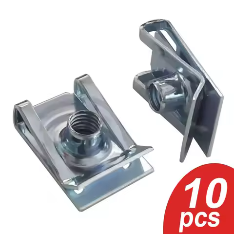 10pcs U Type Clips with Thread M6 M5 M4 M8 8mm 5mm 6mm 4mm Reed Nuts for Car Motorcycle Scooter ATV 
