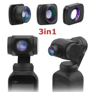 3-in-1 Wide Angle 10X Macro Fisheye Lens Kit for DJI Osmo Pocket/ Pocket 2 Vlog Shooting Handheld Gimbal Came Lenses Accessories