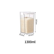 Transparent Spice Box, Snack Container, Cereal Container, Acrylic Jar - White, 1300 ml
