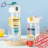 Cawan Air Gaya INS Dengan Straw | Dopamine Colored Double Drinking Water Cup Botol Air Plastik Untuk