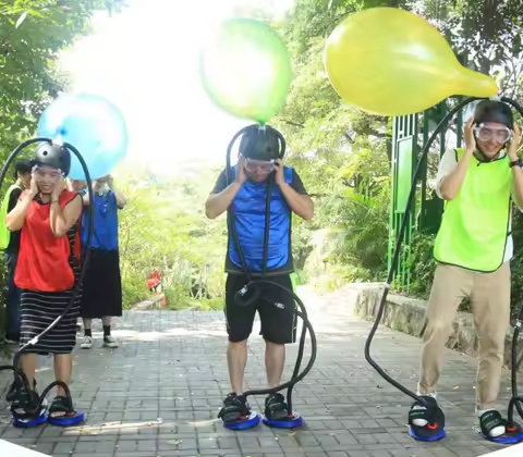 Large Games Big Boom 2 Feet Pump 5 Balloons 1 Goggles Funny Wedding Party Company Team Building Toys