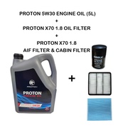 PROTON 5W30 ENGINE OIL 5W-30 5L FULLY SYNTHETIC + X50 X70 OIL FILTER + X50 X70 AIR FILTER + X50 X70 