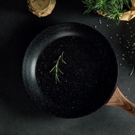 【Sambonet】義大利製 RockNRose不沾鍋平底鍋24cm-岩石黑