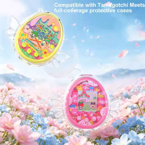 Hard Crystal Protective Case for Tamagotchi Meets, Shockproof Clear Shell Cover Pet Game Machine Acc
