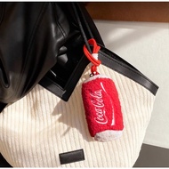 [Ready Stock] Latest Style Coca-Cola Car Key Bag Pendant Mini Plush Cola Can Keychain Card Bag Stora