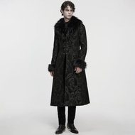 哥德極地聖愚仿皮草毛領長外套