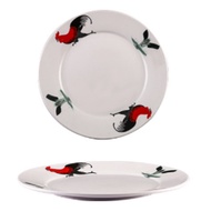 Vintage Nostalgic Classic rooster dish plate Ceramic flat plate Shallow plate