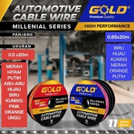 0.5 Spot Cable 0.85 mm dot Cable/ AWG Cable CAR VARIATION Automotive Auto Cable Wire GOLD 20 Meters 
