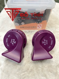 Bộ còi sên ô tô. xe máy và nhại 3pro. Còi sên tím+ nhại điện 12/24v.