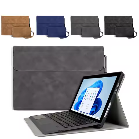 Soft TPU Case for Microsoft Surface Pro 11 10 9 8 7 6 Funda Case PU Leather for Surface Pro X Sleeve