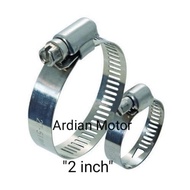 Promo Hose clamp klem karburator GL CB Tiger Megapro 2" 2 inch klem karburator stainles anti karat T