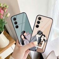 (U 356) Samsung A35 Glass Softcase - Samsung A35 Glass Case - Samsung A35 Beautiful Case - Samsung A