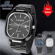 (Ready Stock) Jam Tangan Lelaki Casio Fashion Men's Watch Stainless Steel Band Quartz Business Watch