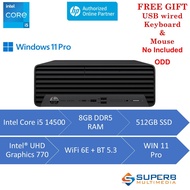 HP Pro Small Form Factor 400 G9 Desktop PC A3MH6PT (Intel Core i5 14th, 8gb ram, 512gb ssd, Intel UH