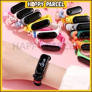 Jam Tangan Budak Cute Cartoon Watch Silicone Digital LED Touch Screen Kids Adult Sport Wristband Jam