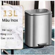 Stainless steel foot pedal trash can 5 liters, 6 liters, 8 liters, 9 liters, 10 liters, 13 liters, g