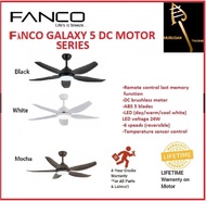 Fanco Galaxy 5 DC 38/48/56 Inch Ceiling Fan With Remote Control and 24W 3 Tone LED Light | Singapore Warranty | Free Express Home Delivery