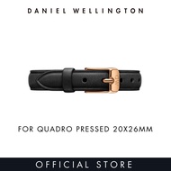 For Quadro Pressed 20x26mm - Daniel Wellington Pressed Strap 10mm Leather - leather watch band - For