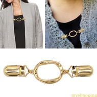 Ivy Fashionable Scarf Cardigan Dress Collar Brooch Vintage Cincher Clip For Women