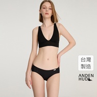 [Anden Hud] Classic Solid Color.low Waist Briefs (Black) Pure Cotton Made In Taiwan