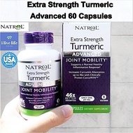 30-80% OFF ราคา Sale!! EXP:1/2024 - 7/2024 สารสกัดขมิ้นชัน Extra Strength Turmeric, Advanced 60 Capsules - Natrol