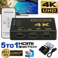 Supported PS4/PS5 Astro Ultra 5 Ports 4K HDMI Switch Selector Switcher Splitter Hub with Remote Cont