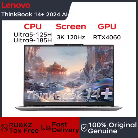 Lenovo Laptop Thinkbook 14+ 2024 AI 14.5" 3K 120Hz Screen UItra5-125H/UItra9-185H NVDIA RTX4060 Dolb