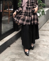 Setelan Wanita Kekinian Jumbo Rayon Premium Busui Atasan+Rok By Kamalin Kode Fodia