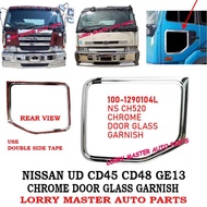 J129S01 CHROME DOOR GLASS GARNISH NISSAN UD CH520 CD45 CD48 GE13 CKA45 LORRY TRUCK