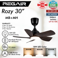 REGAIR | ROZY 30 ROZY 30T Inches DC Motor 16 Speed (8F+8R) Remote Control 3C LED 5 Blade Ceiling Fan