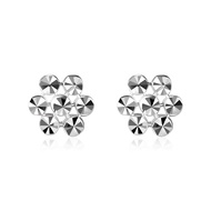 SK Jewellery Floral Secret 14K White Gold Loca Earrings