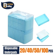 20/40/50/100PCS Adult Underpads Super Absorbent Disposable Thickened Underpads Unisex S/M/L/XL