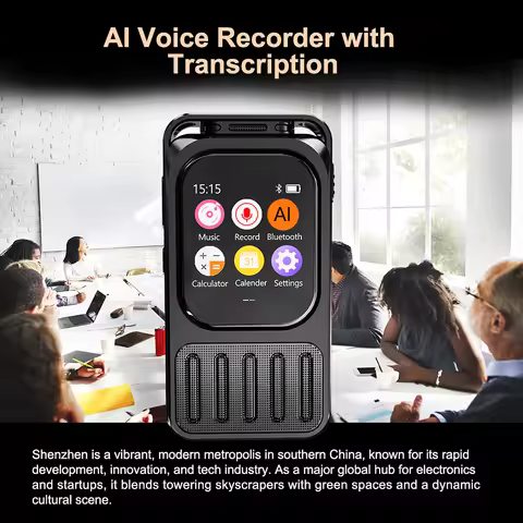 Vandlion V78 Al-Powered Voice Recorder 1200mAh 79H Long Time Recording Speech-to-Text &Summarization